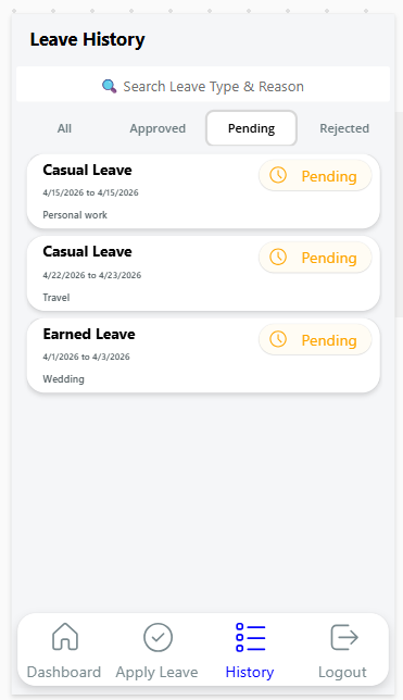 Leave Management App – Mobile (PowerApps Template)