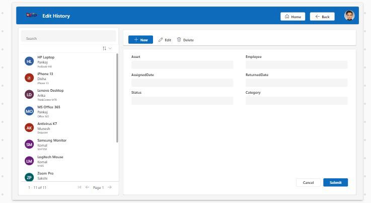 Asset Management - PowerApp Ready to Use App File