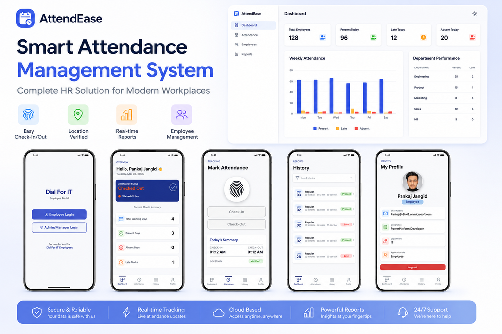 PowerApps Attendance Management System – Complete HR Solution