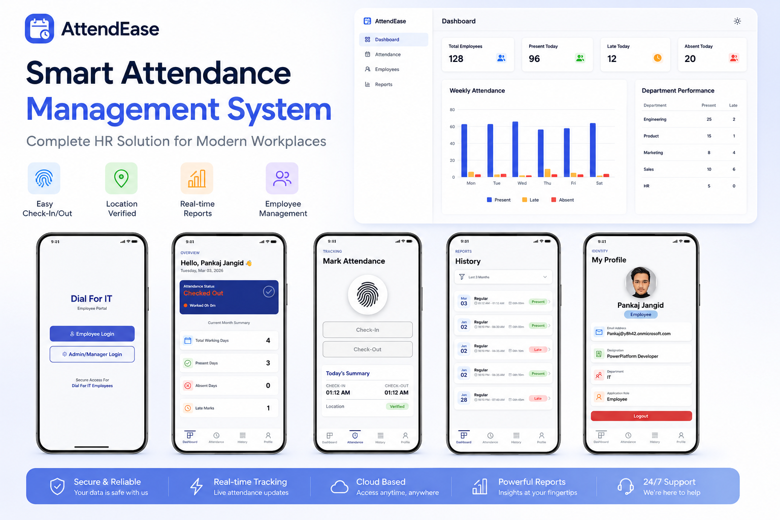 PowerApps Attendance Management System – Complete HR Solution